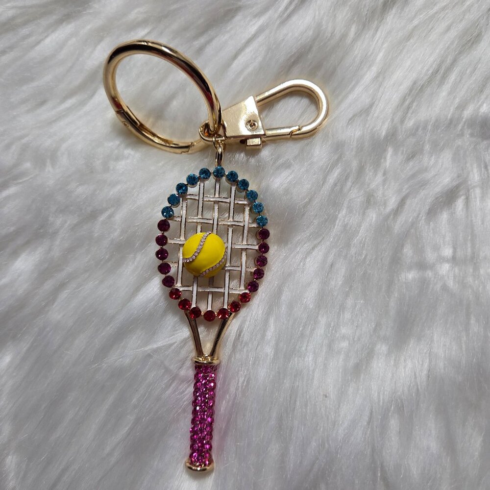 BaubleBar Tennis Racket Keychain